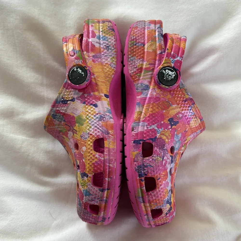 CROCS Kids Multicolor Pink Clogs Size 10 C Unisex - Picture 9 of 11